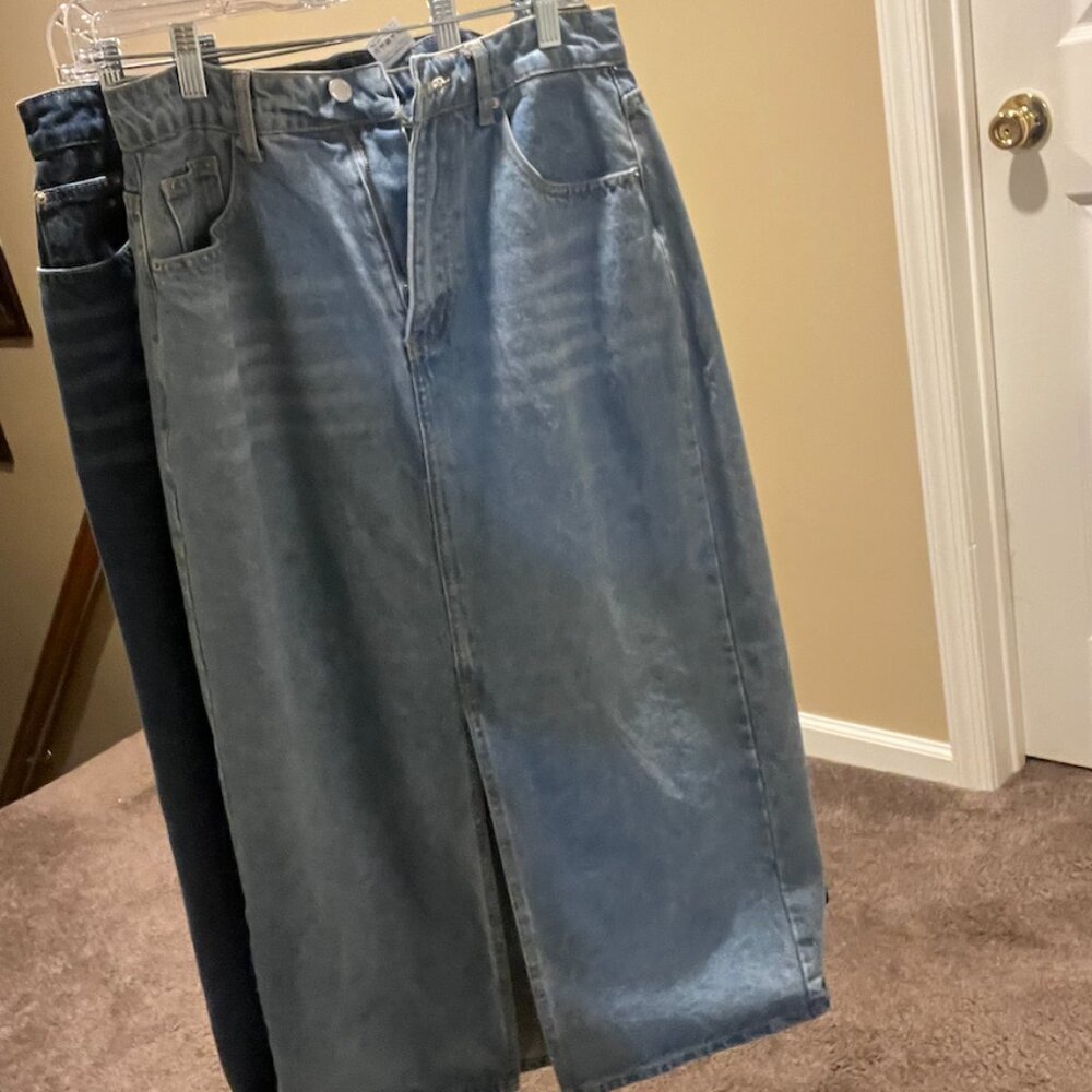 Jean Split Skirts - image 1